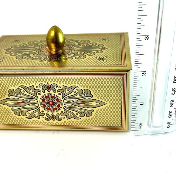Lidded Tin Made in Western Germany Small  Trinket Box - Picture 4 of 13
